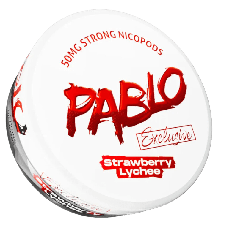 Pablo Exclusive Strawberry Lychee  Extreme Strong Nicotine Pouches Nicopods snus Asia Philippines